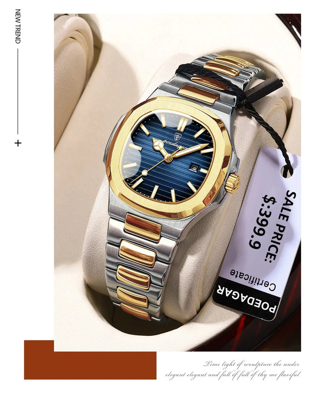 POEDAGAR Luxury Waterproof Luminous Square Quartz Watch for Women Mobile shop