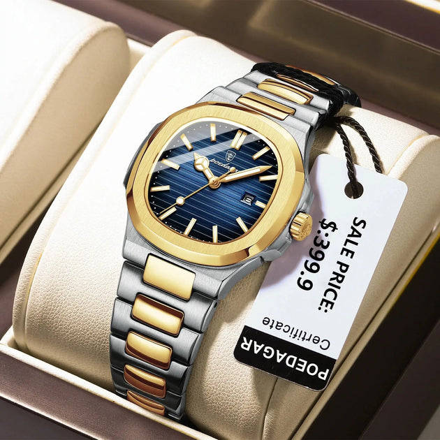 POEDAGAR Luxury Waterproof Luminous Square Quartz Watch for Women Mobile shop