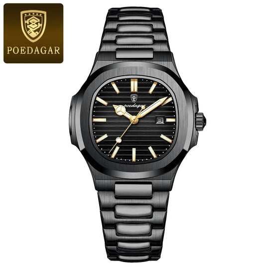 POEDAGAR Luxury Waterproof Luminous Square Quartz Watch for Women Mobile shop