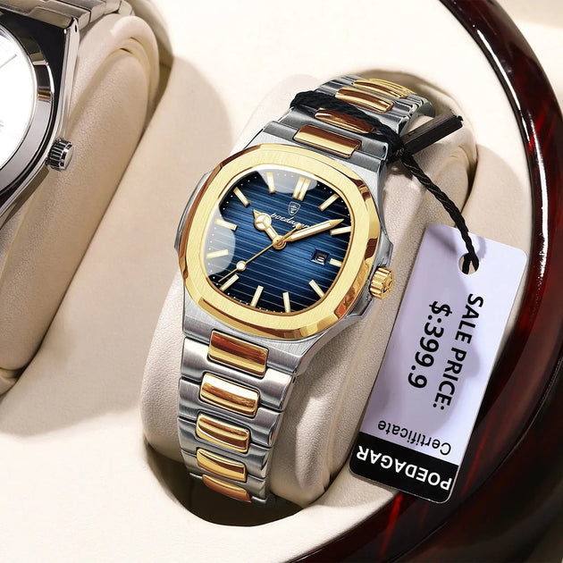 POEDAGAR Luxury Waterproof Luminous Square Quartz Watch for Women Mobile shop