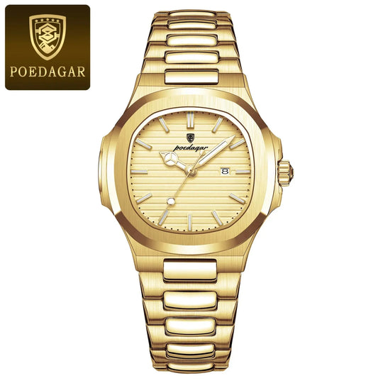POEDAGAR Luxury Waterproof Luminous Square Quartz Watch for Women Mobile shop