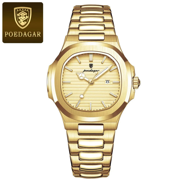 POEDAGAR Luxury Waterproof Luminous Square Quartz Watch for Women Mobile shop