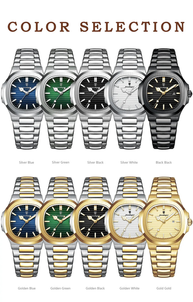 POEDAGAR Luxury Waterproof Luminous Square Quartz Watch for Women Mobile shop