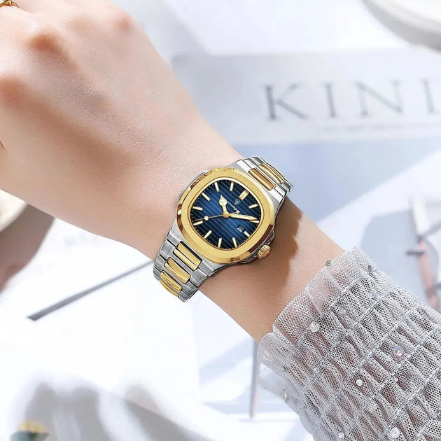 POEDAGAR Luxury Waterproof Luminous Square Quartz Watch for Women Mobile shop