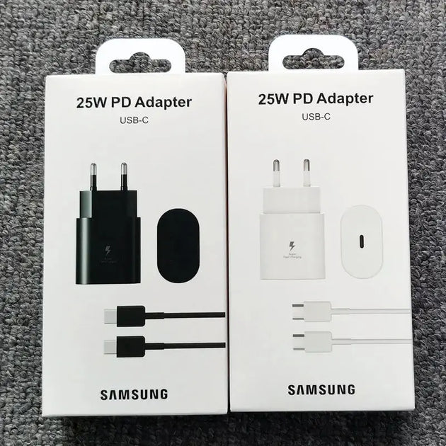 Samsung 25W Super Fast Charge Adapter with Type-C Cable for Galaxy S24 S23 S22 S21 S20 Note 20 Ultra Mobile shop