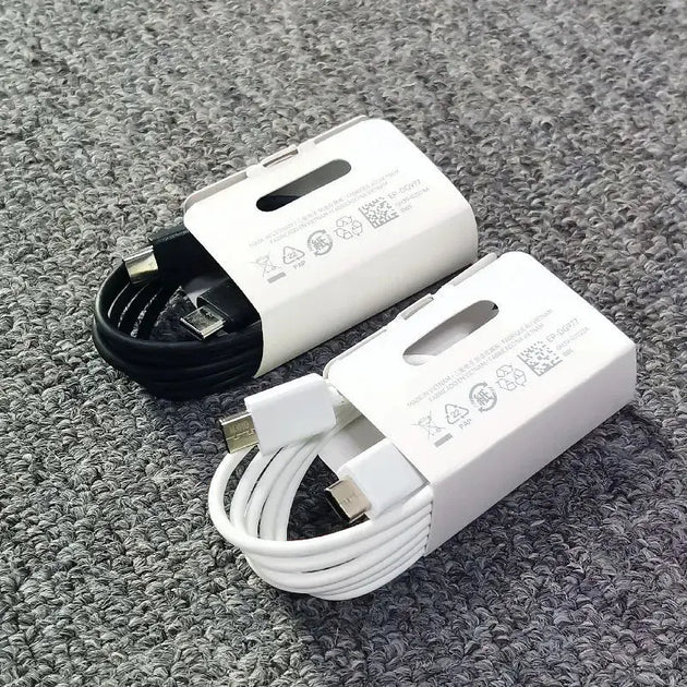 Samsung 25W Super Fast Charge Adapter with Type-C Cable for Galaxy S24 S23 S22 S21 S20 Note 20 Ultra Mobile shop