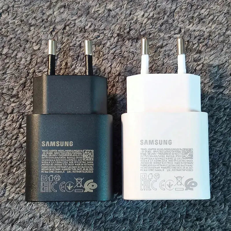 Samsung 25W Super Fast Charge Adapter with Type-C Cable for Galaxy S24 S23 S22 S21 S20 Note 20 Ultra Mobile shop