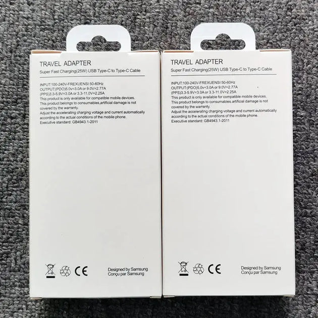 Samsung 25W Super Fast Charge Adapter with Type-C Cable for Galaxy S24 S23 S22 S21 S20 Note 20 Ultra Mobile shop