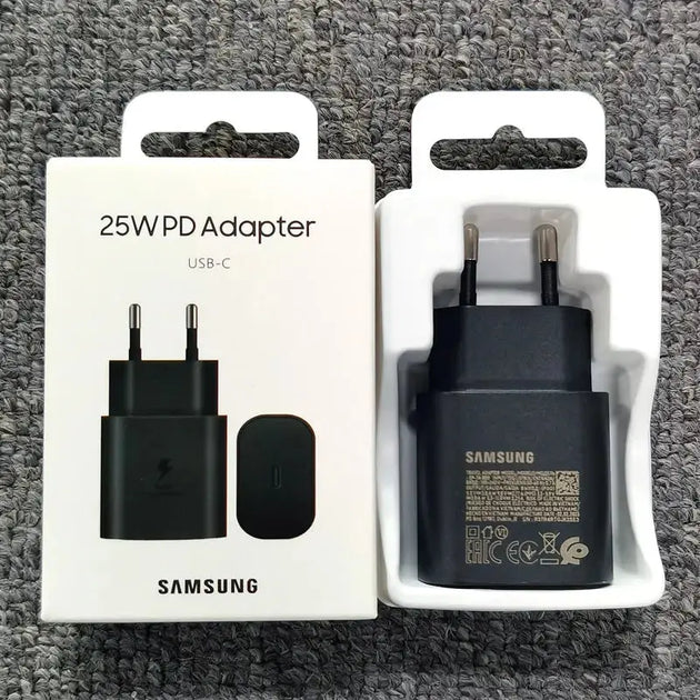 Samsung 25W Super Fast Charge Adapter with Type-C Cable for Galaxy S24 S23 S22 S21 S20 Note 20 Ultra Mobile shop