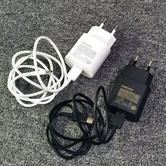 Samsung 25W Super Fast Charge Adapter with Type-C Cable for Galaxy S24 S23 S22 S21 S20 Note 20 Ultra Mobile shop