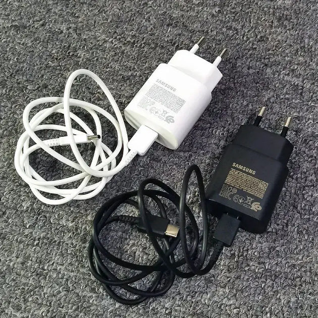 Samsung 25W Super Fast Charge Adapter with Type-C Cable for Galaxy S24 S23 S22 S21 S20 Note 20 Ultra Mobile shop