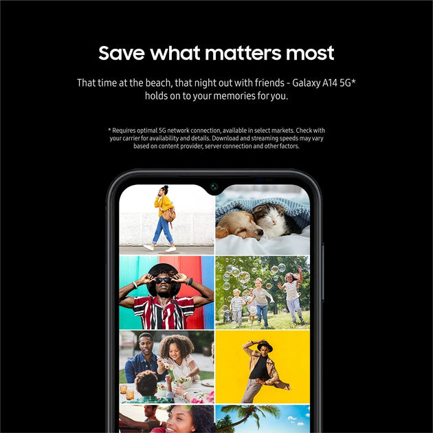 SAMSUNG Galaxy A14 5G A Series Cell Phone, Factory Unlocked Android Smartphone, 64GB w/Expandable Storage, Long Battery Life, 13MP Camera, 6.6" Infinite Display Screen, US Version, 2023, Black - Mobile shop