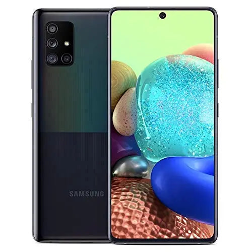 SAMSUNG Galaxy A71 5G (128GB, 6GB) 6.7" AMOLED+, Snapdragon 765G, 4500mAh Battery, Global 5G Volte GSM AT&T Unlocked (T - Mobile, Metro, Straight Talk) A716U (Prism Cube Black) (Renewed) - Mobile shop