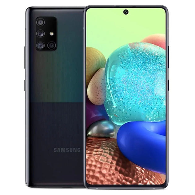 SAMSUNG Galaxy A71 5G (128GB, 6GB) 6.7" AMOLED+, Snapdragon 765G, 4500mAh Battery, Global 5G Volte GSM AT&T Unlocked (T - Mobile, Metro, Straight Talk) A716U (Prism Cube Black) (Renewed) - Mobile shop