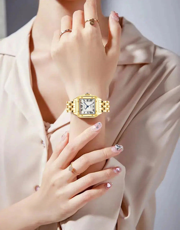 GREALY Gold Stainless Steel Ladies Fashion Quartz Watch Mobile shop