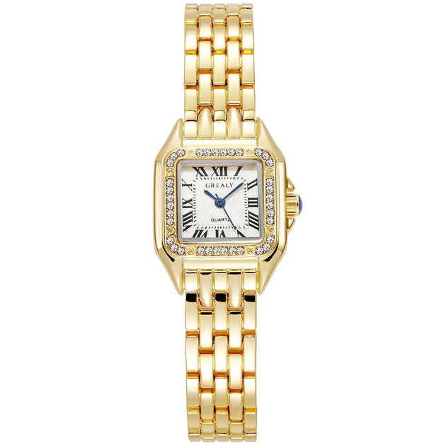 GREALY Gold Stainless Steel Ladies Fashion Quartz Watch Mobile shop