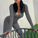 Women's Seamless Long - Sleeve Yoga Jumpsuit - Mobile shop